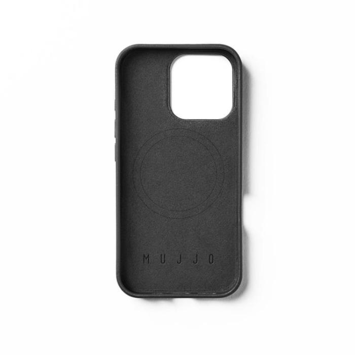 Mujjo - Mujjo iPhone 16 Pro Mobilskal MagSafe Läder - Svart