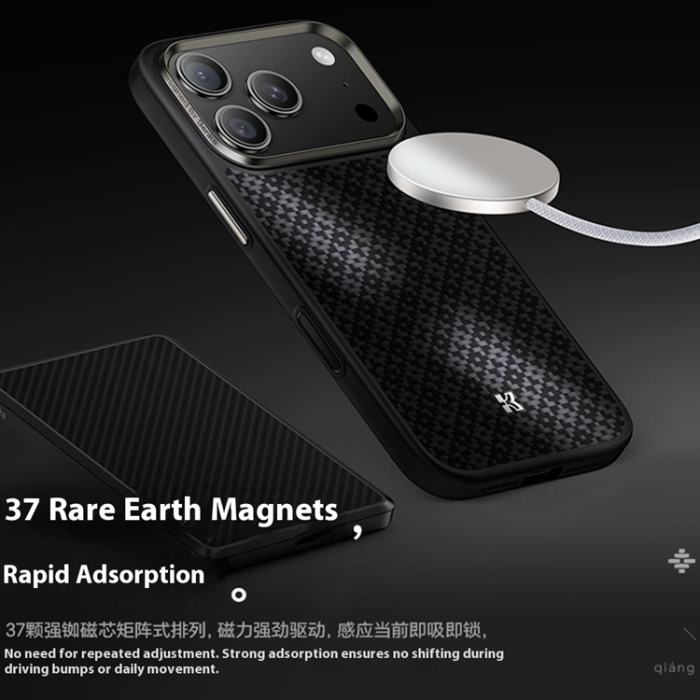 Benks - BENKS iPhone 17 Pro Mobilskal MagSafe Aramid Fiber Weave