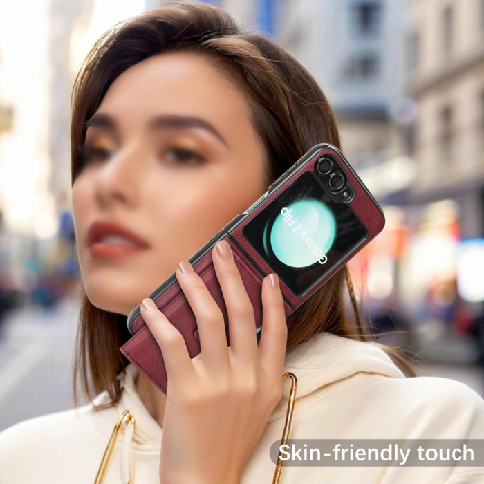 A-One Brand - Galaxy Z Flip 6 Mobilskal MagSafe Detachable Korthållare Kickstand