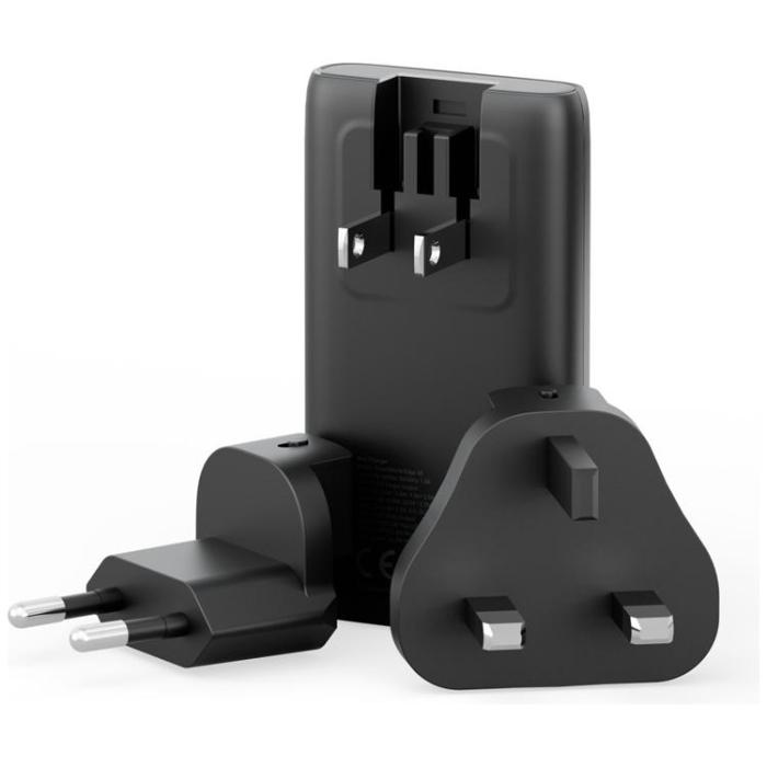 ENERGEA - Energea Snabbladdare 65W 2xUSB-C 3.0 (US/UK/EU) TravelWorld Edge - Graphite