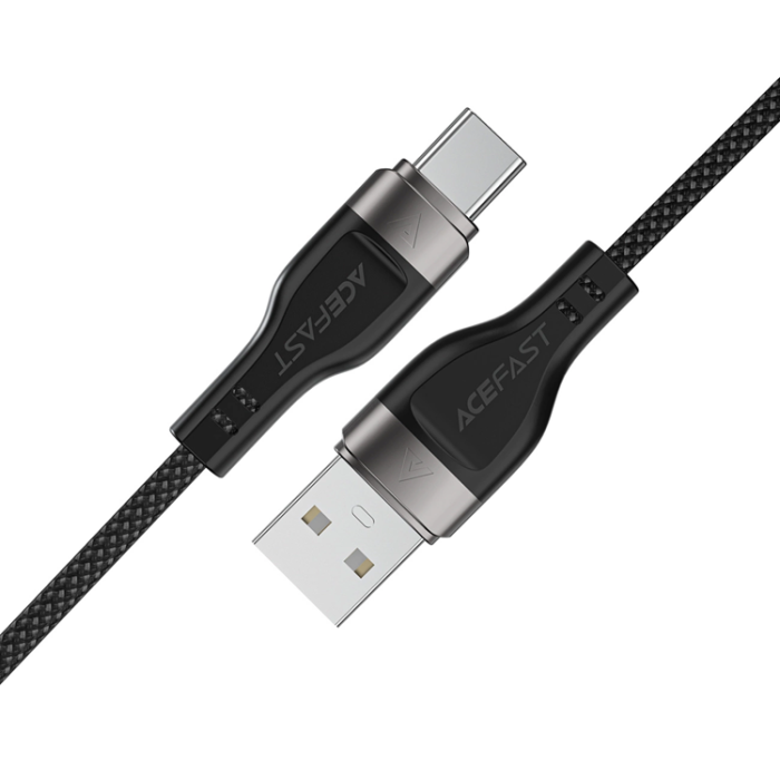 Acefast - Acefast USB-A - USB-C 3A Kabel 1.2m Magnetic Braid - Svart