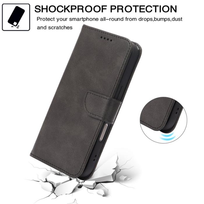 OEM - Samsung Galaxy S26 Fodral Ställ Magnetisk Stängning Äkta Läder - Svart