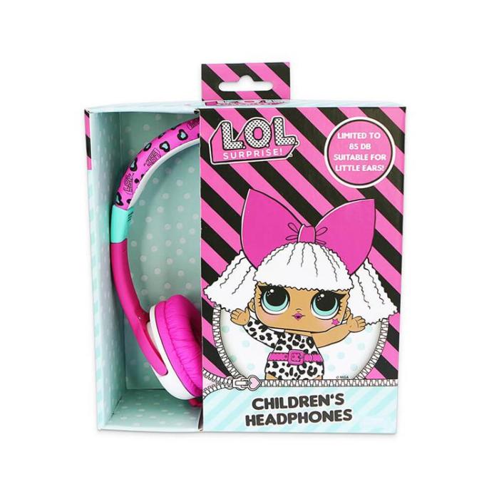 LOL - LOL Hörlurar Junior On-Ear 85dB Surprise - Rosa