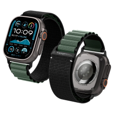 Spigen - Spigen Apple Watch (44/45/46/49mm) Armband WBF1 - Svart/Grön