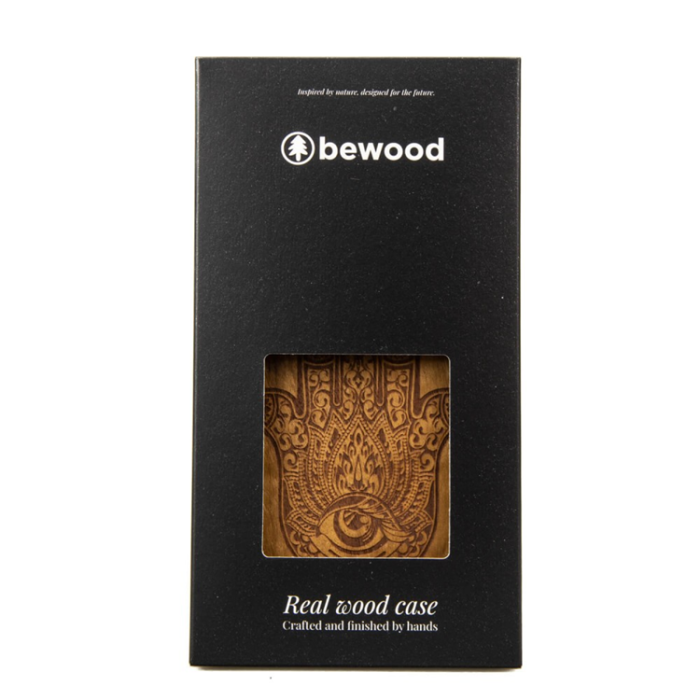 Bewood - Bewood iPhone 15 Plus Mobilskal Hamsa Imbuia