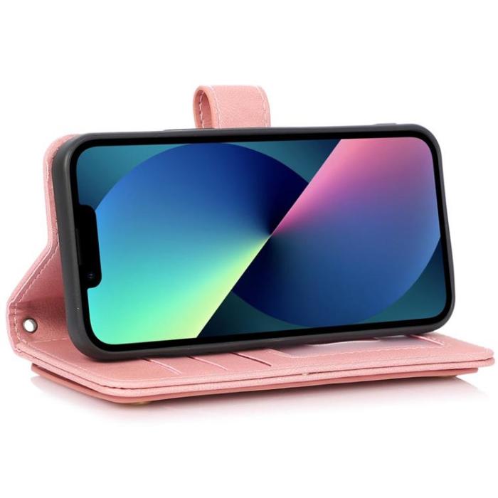 OEM - iPhone 14 Plus Plånboksfodral Flip - Rosa