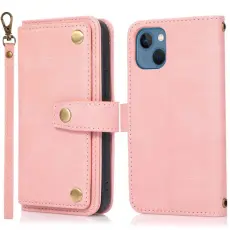 OEM - iPhone 14 Plus Pl&aring;nboksfodral Flip - Rosa