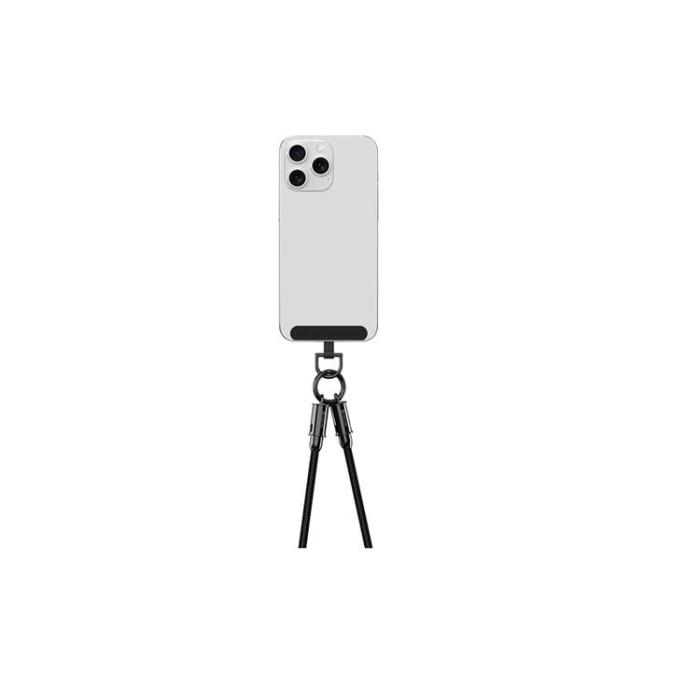 Devia - Devia 2in1 USB-C till Lightning Kabel 27W 0.3m Lanyard - Svart