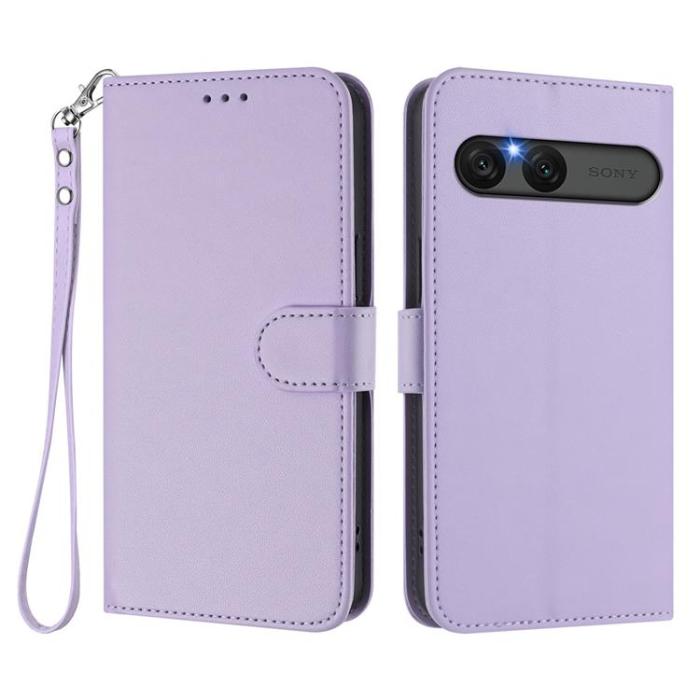 A-One Brand - Sony Xperia 10 VII Plånboksfodral Med Handledsrem - Ljuslila