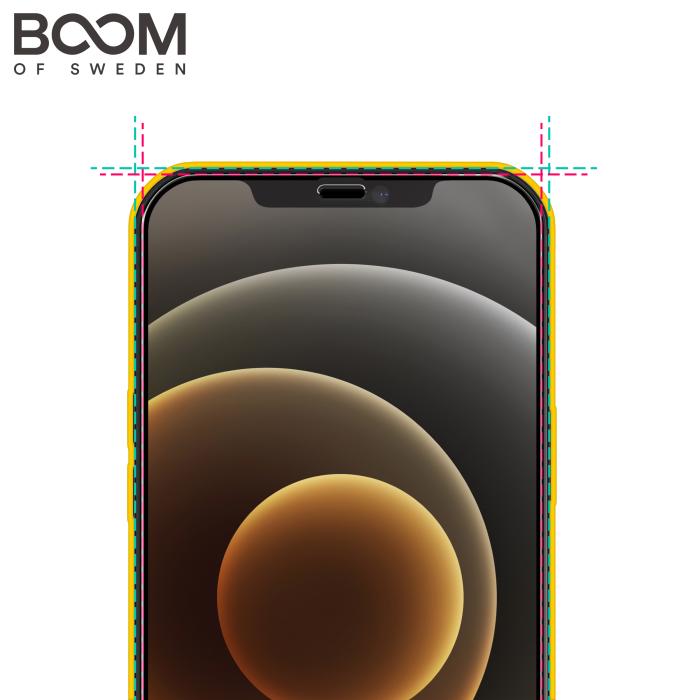 Boom of Sweden - BOOM Curved Härdat Glas Skärmskydd iPhone 12 Mini