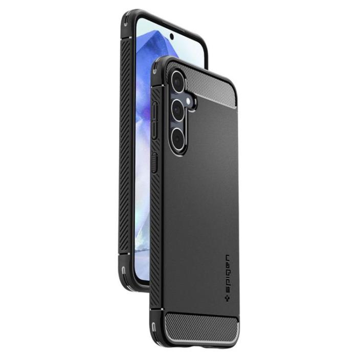 Spigen - Spigen Galaxy A55 5G Mobilskal Rugged Armor - Svart