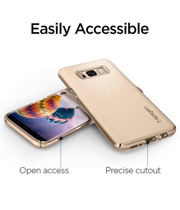 UTGATT4 - SPIGEN Thin Fit Skal till Samsung Galaxy S8 - Gold