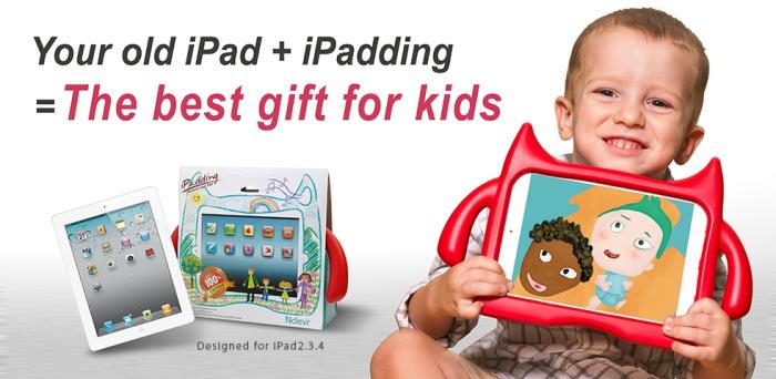 UTGATT5 - Ndevr iPadding Skal till iPad 2/3/4 - Röd