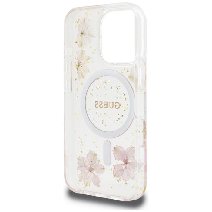 Guess - Guess iPhone 16 Pro Max Mobilskal MagSafe Resin Flowers