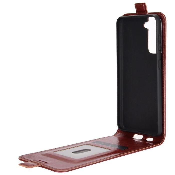 OEM - Flip mobilväska till Samsung Galaxy S21 - Brun