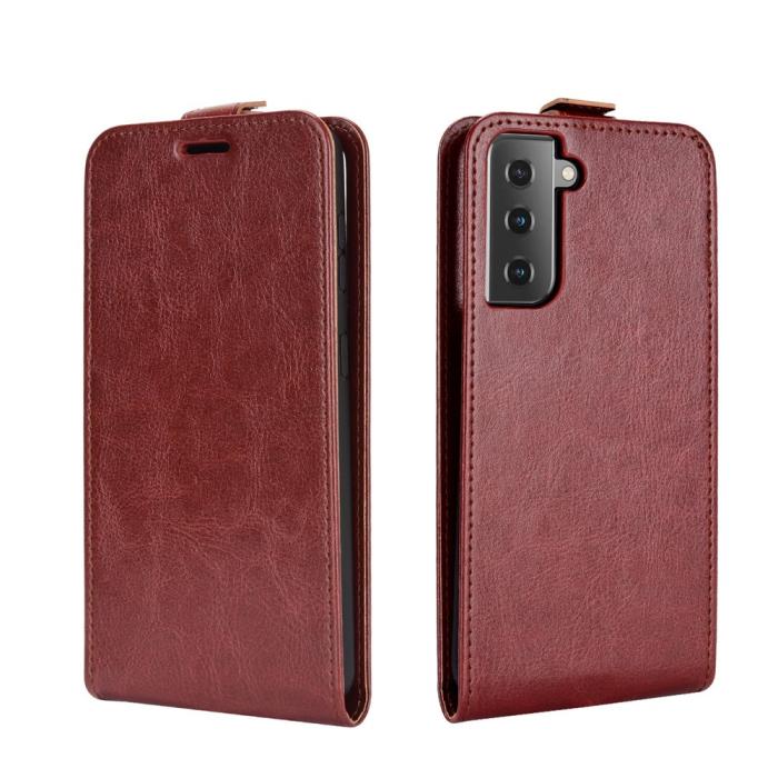 OEM - Flip mobilväska till Samsung Galaxy S21 - Brun