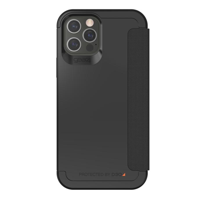 UTGATT5 - Gear4 D3o Wembley Flip iPhone 12 & 12 Pro - Svart
