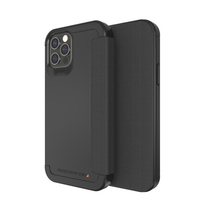 UTGATT5 - Gear4 D3o Wembley Flip iPhone 12 & 12 Pro - Svart