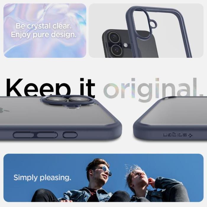 UTGATT - Spigen iPhone 16 Mobilskal Ultra Hybrid - Marinblå