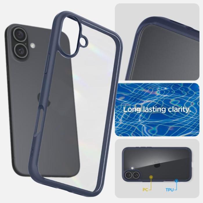 UTGATT - Spigen iPhone 16 Mobilskal Ultra Hybrid - Marinblå