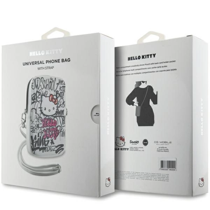 Hello Kitty - Hello Kitty Väska Graffiti Kitty Head - Vit