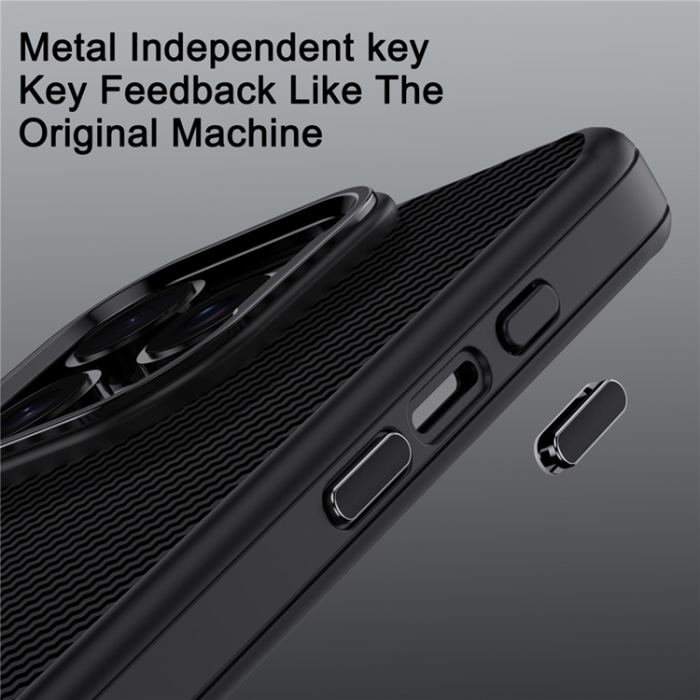 iPaky - IPAKY iPhone 16 Pro Max Mobilskal Carbon Fiber - Svart