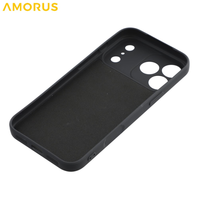 Amorus - AMORUS iPhone 17 Pro Max Mobilskal Precise Cutouts - Svart
