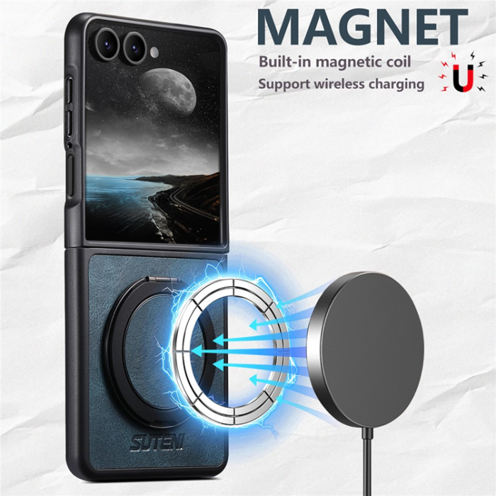 SUTENI - SUTENI Galaxy Z Flip 7 Mobilskal MagSafe G3 Waxy - Blå