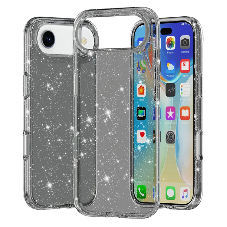 iPhone Air Mobilskal Glittrande Puderglitter - Svart | 2353 | AlltMobil