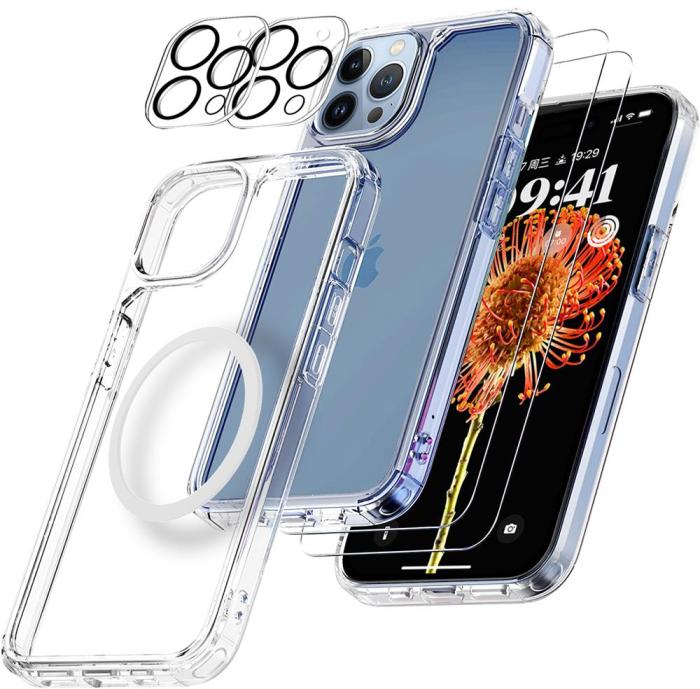 Boom of Sweden - [6in1] BOOM iPhone 14 Pro Skal - Kameralinsskydd - Härdat Glas - MagSafe Ring