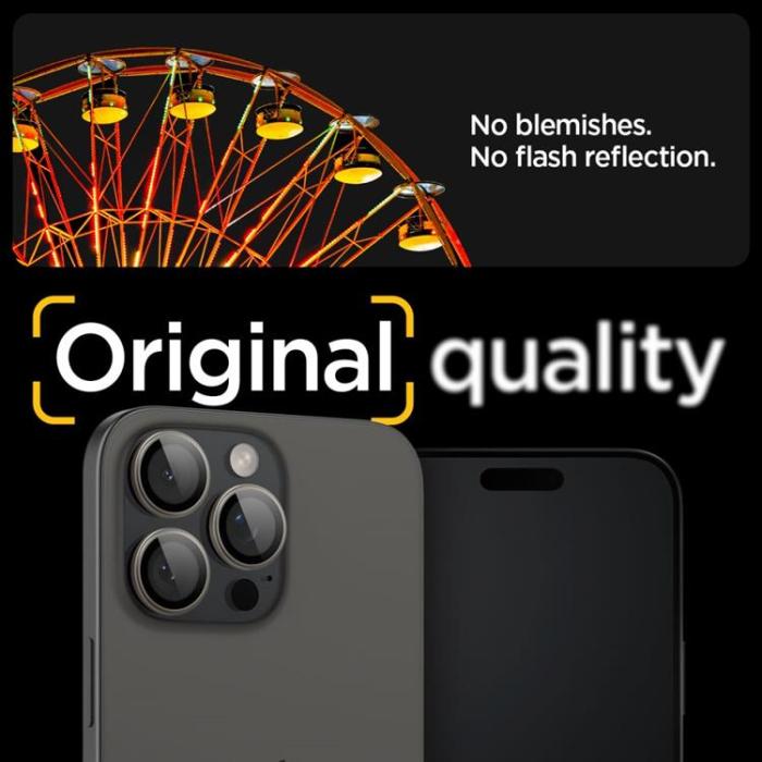 Spigen - [2-PACK] Spigen iPhone 15 Pro/15 Pro Max Kameralinsskydd i Härdat Glas