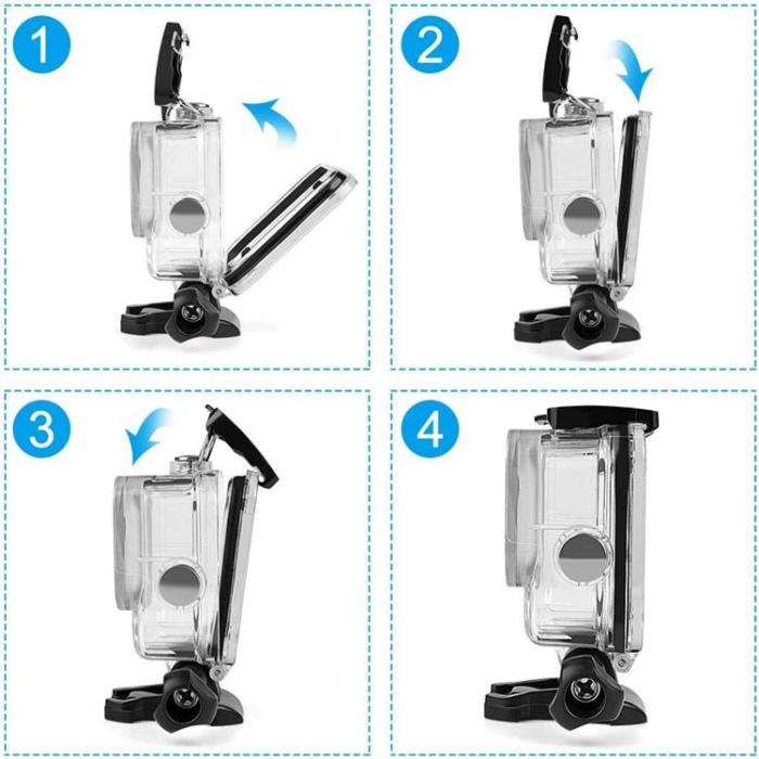 UTGATT1 - Tech-Protect GoPro Hero 8 Vattentät Fodral - Clear