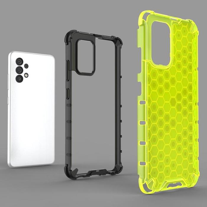OEM - Honeycomb Galaxy A03s Skal Armored Gel Frame - Blå