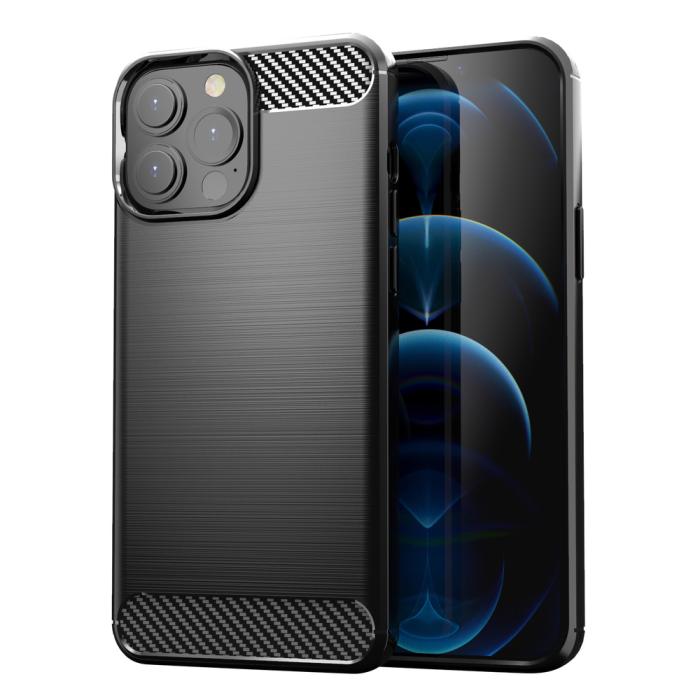 Ruhtel - Carbon Flexible Skal iPhone 13 Pro Max - Svart