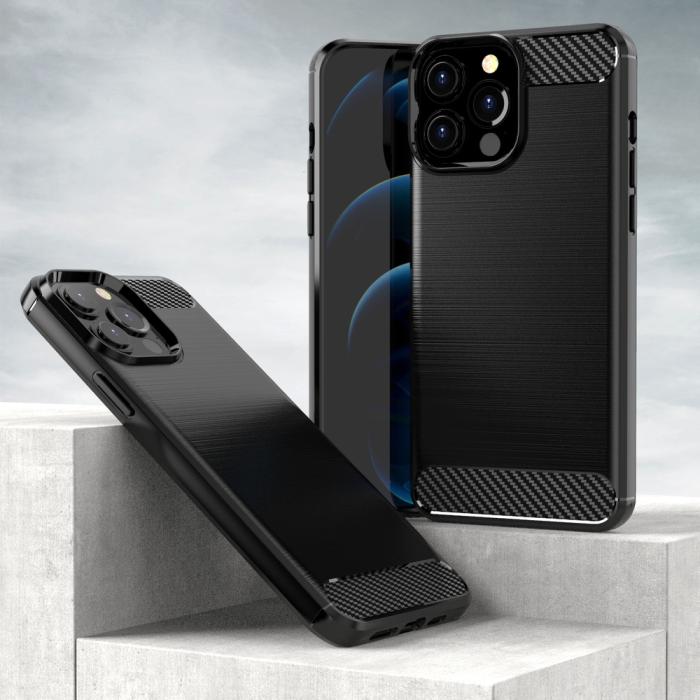 Ruhtel - Carbon Flexible Skal iPhone 13 Pro Max - Svart