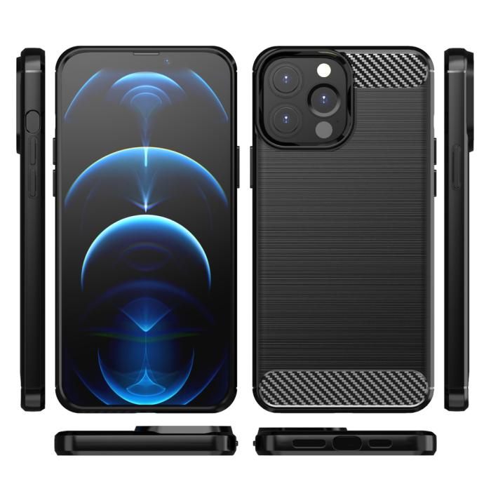 Ruhtel - Carbon Flexible Skal iPhone 13 Pro Max - Svart