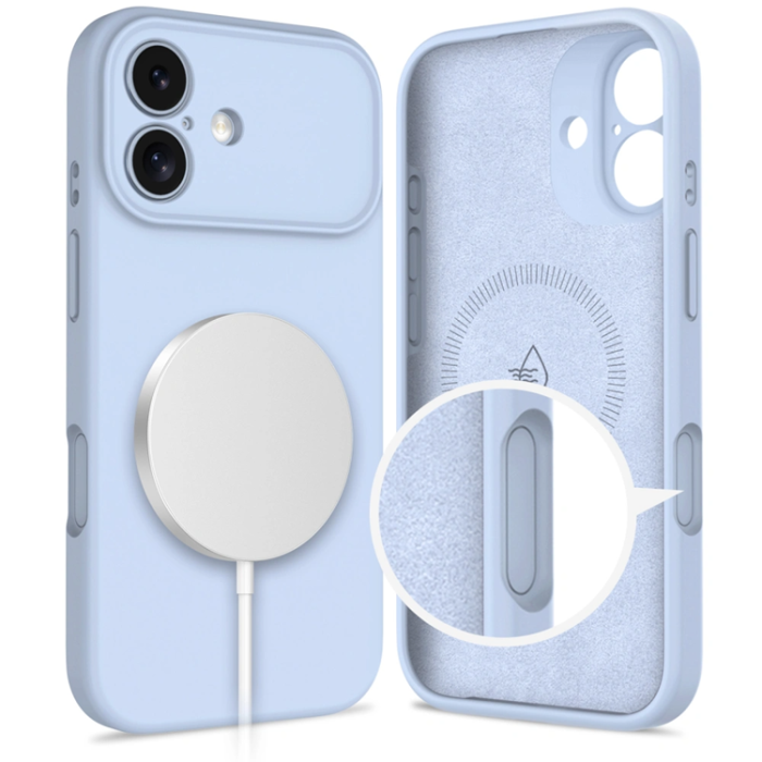 Tech-Protect - Tech-Protect iPhone 17 Mobilskal Magsafe Silikon - Mist Blå