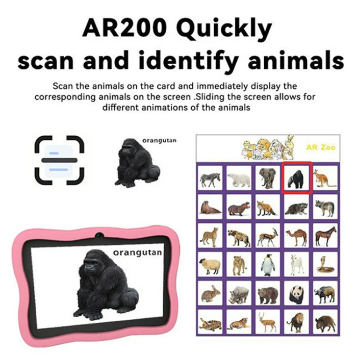 A-One Brand - Surfplatta För Barn A17 med 3000mAh Batteri - Rosa