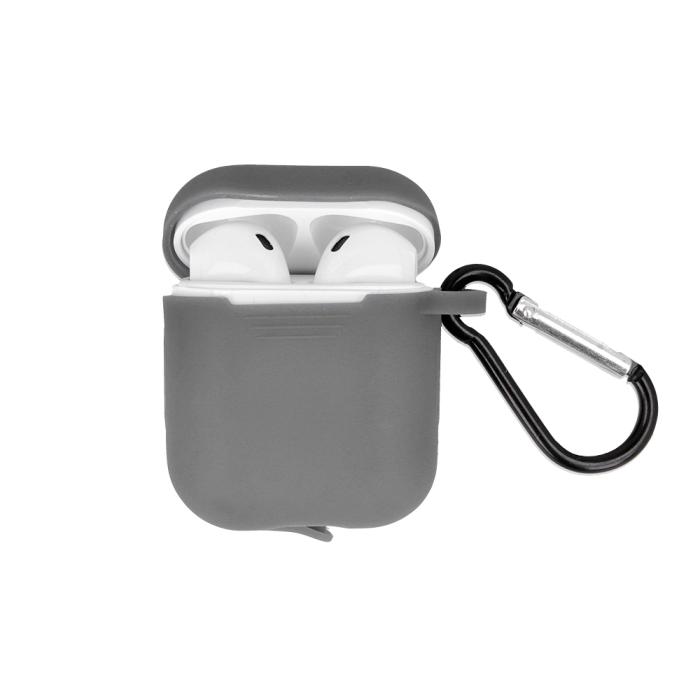 OEM - AirPods Pro 2 Fodral med Krok Grå - Skyddande Hörlursfodral