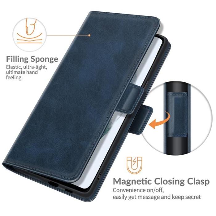 A-One Brand - Clasp Closure Fodral Galaxy S21 FE - Blå