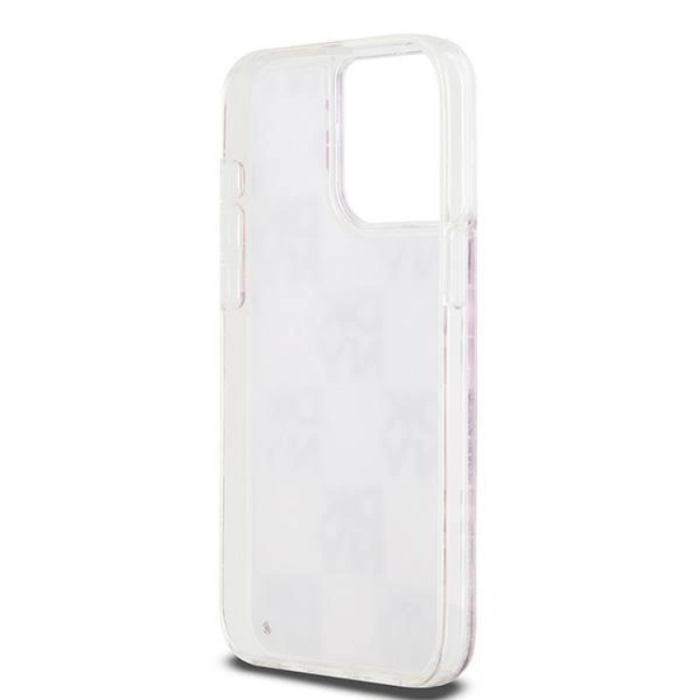 DKNY - DKNY iPhone 15 Pro Max Mobilskal Liquid Glitter Multi Logo - Rosa
