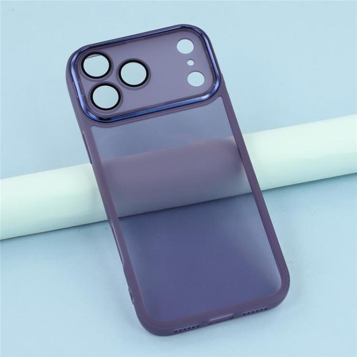 A-One Brand - iPhone 17 Pro Mobilskal Electroplated Kameraram - Transparent Lila