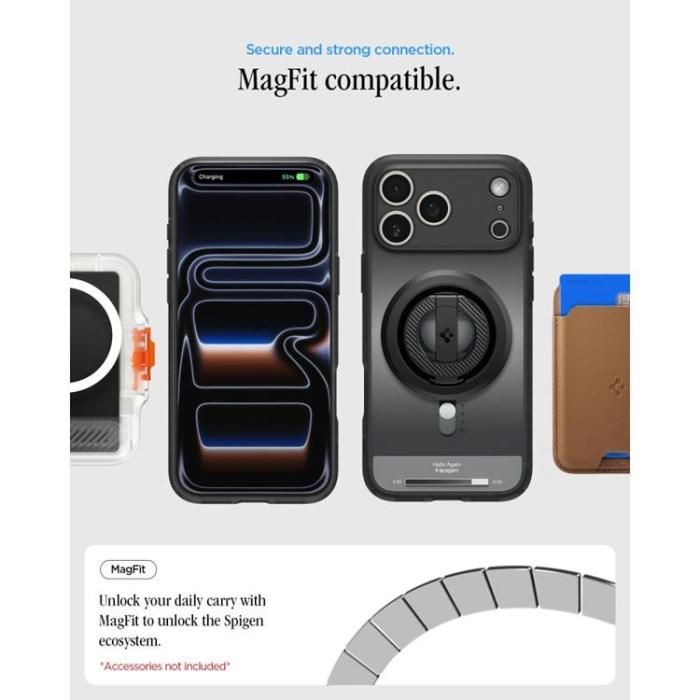 Spigen - Spigen Mobilskal För iPhone 18 Pro/17 Pro Magsafe Ultra Hybrid Classic - Svart
