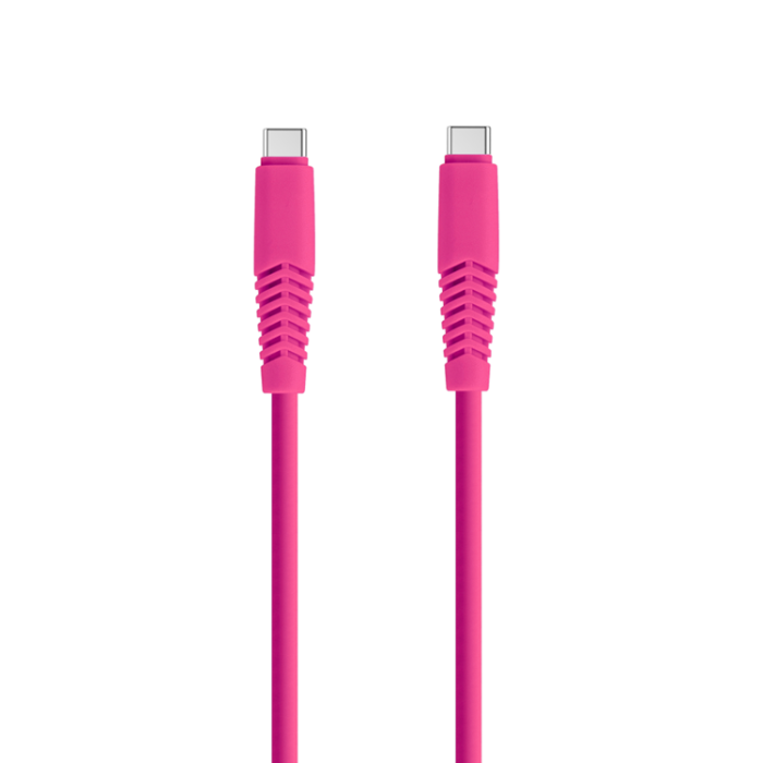 Setty - Setty USB-C Till USB-C Kabel 1.5 m 2.1A KSC-C-1.526 - Rosa
