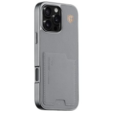 KIGC - KIGC iPhone 16 Pro Mobilskal Korthållare Electroplating - Grå