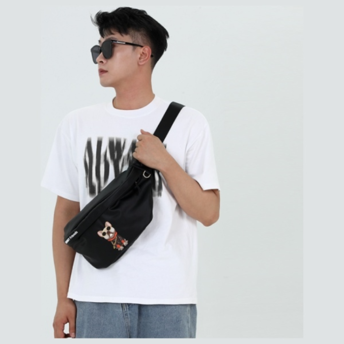NIMMY - Nimmy Axelväska Crossbody Glasses Cool Dog - Svart
