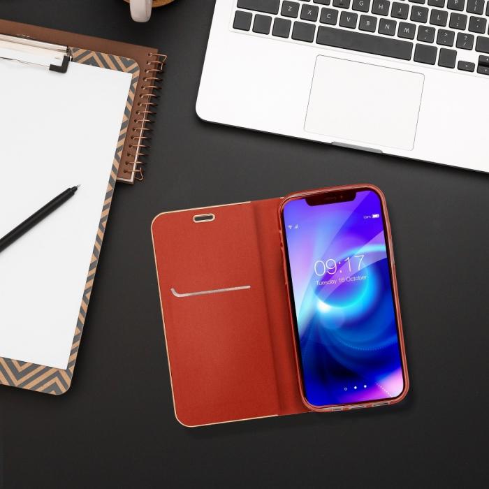 OEM - Forcell LUNA Guld fodral till XIAOMI Redmi Note 10 / 10S Röd