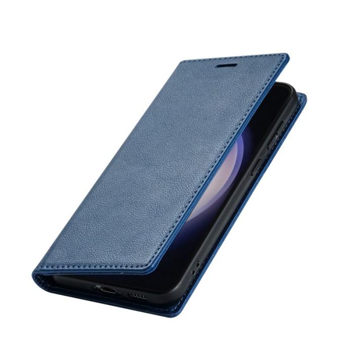 OEM - Samsung Galaxy S26 Plånboksfodral Magnetstängning Konstläder - Blå
