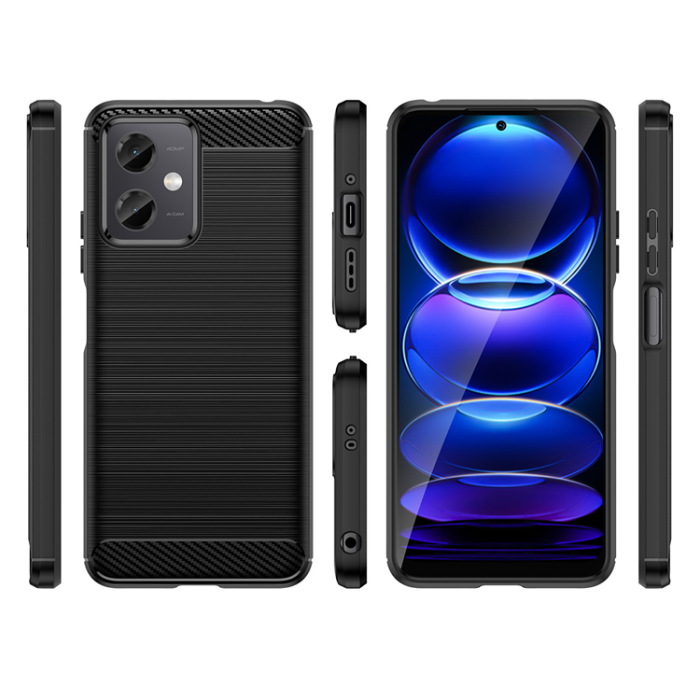 OEM - Xiaomi Poco X5 5G/Redmi Note 12 5G Mobilskal Carbon - Svart