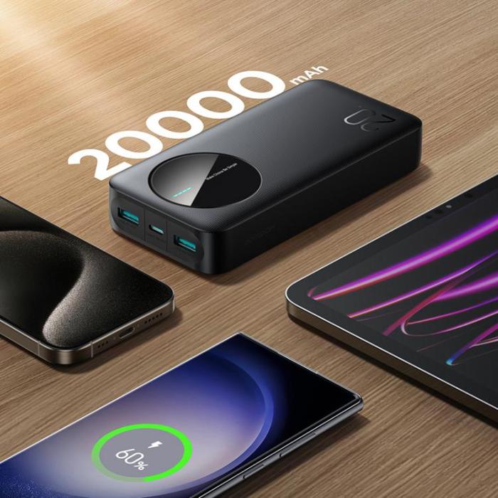 Joyroom - Joyroom Powerbank 20000mAh 2.4A 2xUSB-A 1xUSB-C JR-PBF14 - Svart